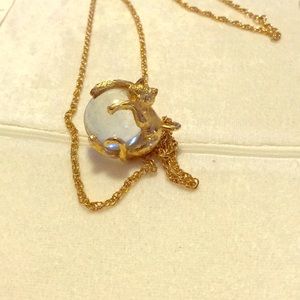 Gold Kitty Cat with crystal ball